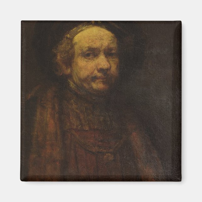 Selbstportrait als alter Mann, c.1664 (Öl auf Lein Magnet (Vorne)