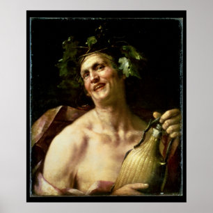 Selbstportrait als Bacchus Poster