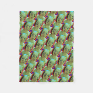 Selbstportrait der Schlange Fleecedecke