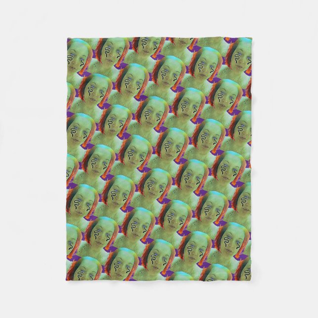 Selbstportrait der Schlange Fleecedecke (Vorderseite)