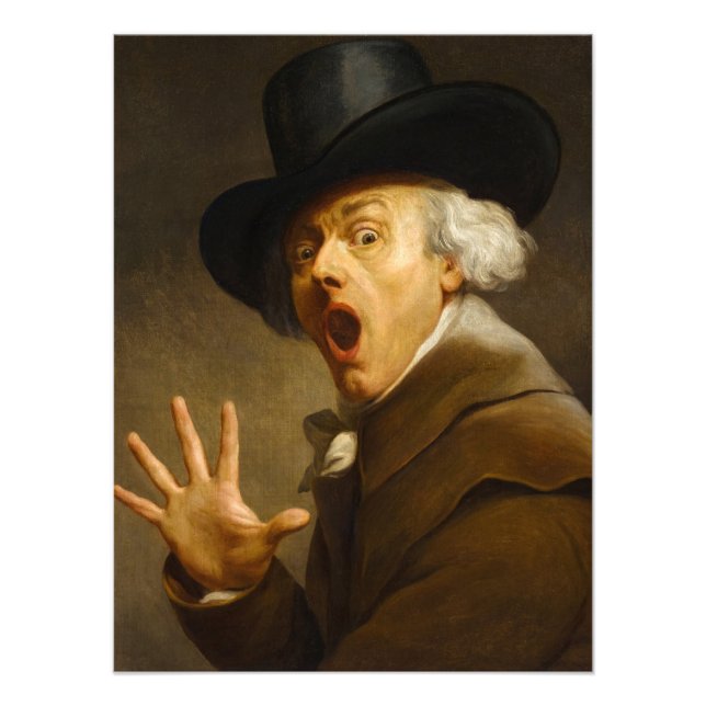 Selbstportrait, Die Überraschung von Joseph Ducreu Fotodruck (Vorne)