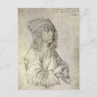 Selbstportrait im Alter von 13 Jahren von Albrecht Postkarte