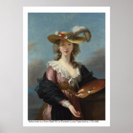 Selbstportrait in einem Strohhut 1782 Poster