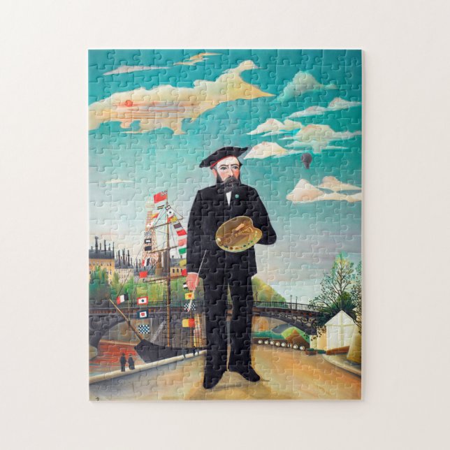 Selbstportrait, Landschaft, Rousseau (Vertikal)