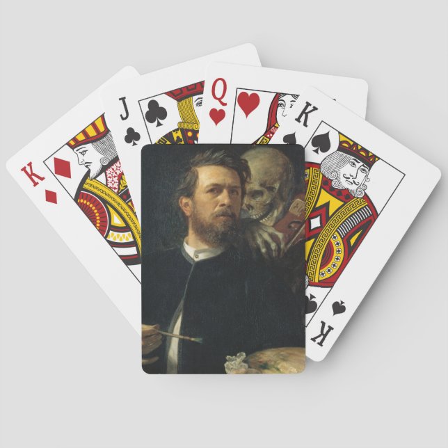 Selbstportrait mit dem Tod als Geiger (von Böcklin Spielkarten (Rückseite)