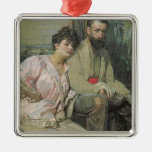 Selbstportrait mit Ehefrau (von Frantisek Kupka)- Ornament Aus Metall