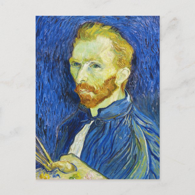 Selbstportrait mit Pallette vincent van gogh Postkarte (Vorderseite)