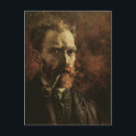 Selbstportrait mit Pipe, Van Gogh Fine Art Postkarte<br><div class="desc">Selbstportrait mit Pipe, Vincent van Gogh. Öl auf Leinwand, 46 x 38 cm. Amsterdam, Van Gogh Museum. F 180, JH 1194 Vincent Willem van Gogh (30 März 1853 - 29 Juli 1890) war ein niederländischer Post-Impressionist Künstler. Einige seiner Gemälde gehören heute zu den bekanntesten, beliebtesten und teuersten Kunstwerken der Welt....</div>