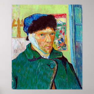 Selbstportrait mit verbanntem Ohr, Van Gogh Poster