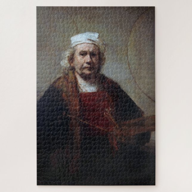 Selbstportrait mit zwei Kreisen, Rembrandt (Vertikal)