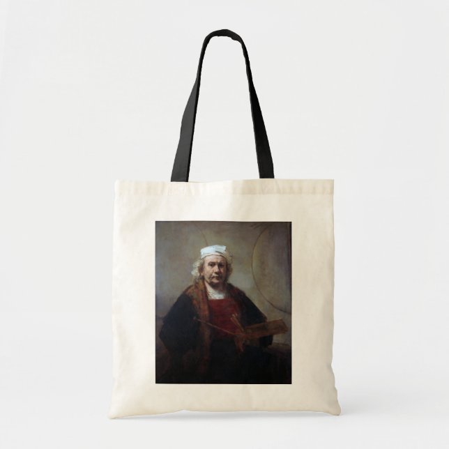 Selbstportrait mit zwei Kreisen, Rembrandt Tragetasche (Vorne)