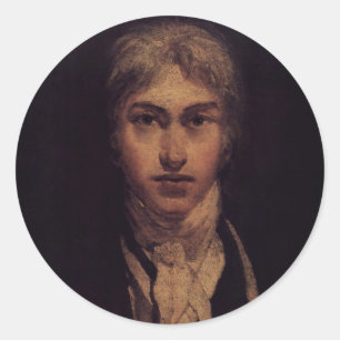 Selbstportrait Runder Aufkleber