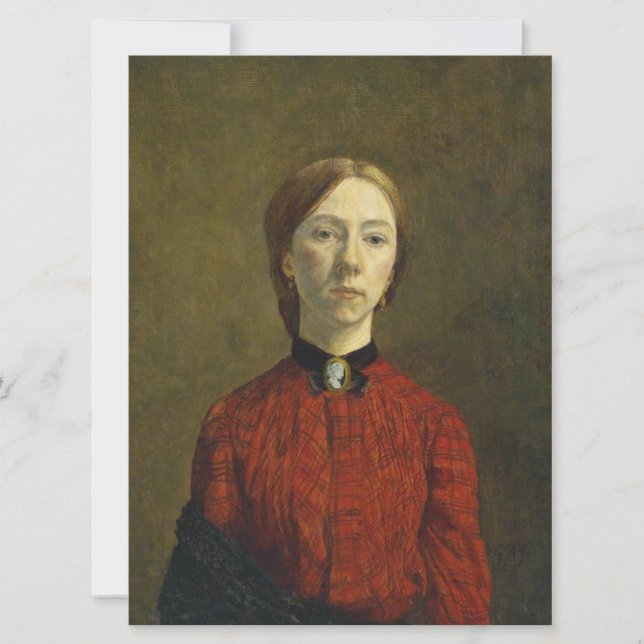 Selbstportrait (von Gwen John) Karte (Vorderseite)