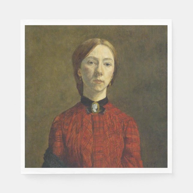 Selbstportrait (von Gwen John) Serviette (Vorderseite)