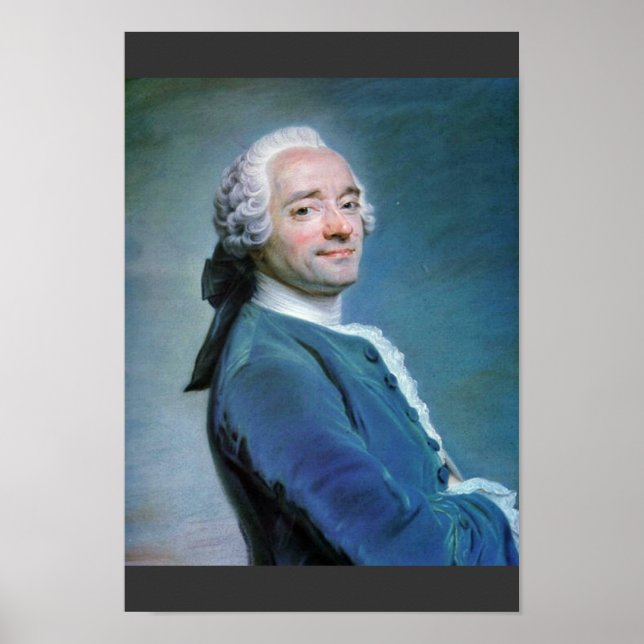 Selbstportrait von La Tour Maurice Quentin de (Bes Poster (Vorne)