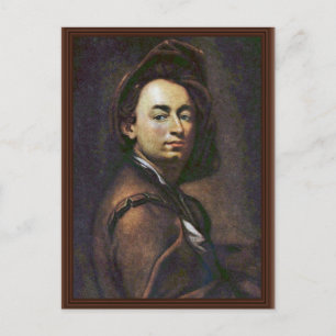 Selbstportrait von Peter Johannes Brandl Postkarte