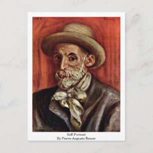 Selbstportrait von Pierre-Auguste Renoir Postkarte
