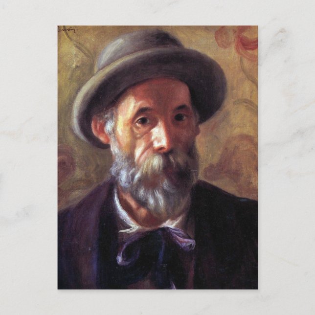 Selbstportrait von Pierre Renoir Postkarte (Vorderseite)