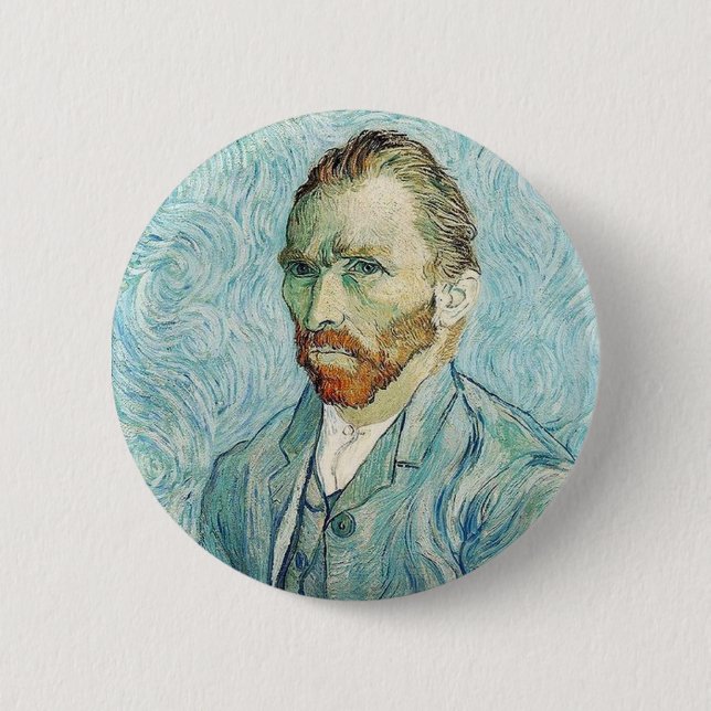 Selbstportrait von Vincent Van Gogh Button (Vorderseite)