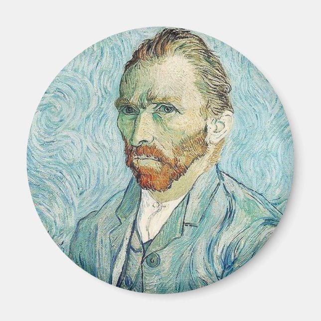Selbstportrait von Vincent Van Gogh Magnet (Vorne)