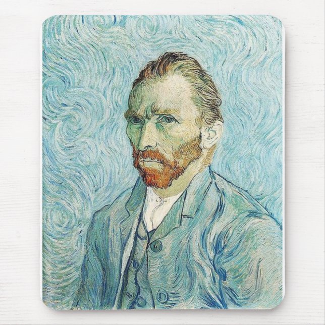 Selbstportrait von Vincent Van Gogh Mousepad (Vorne)