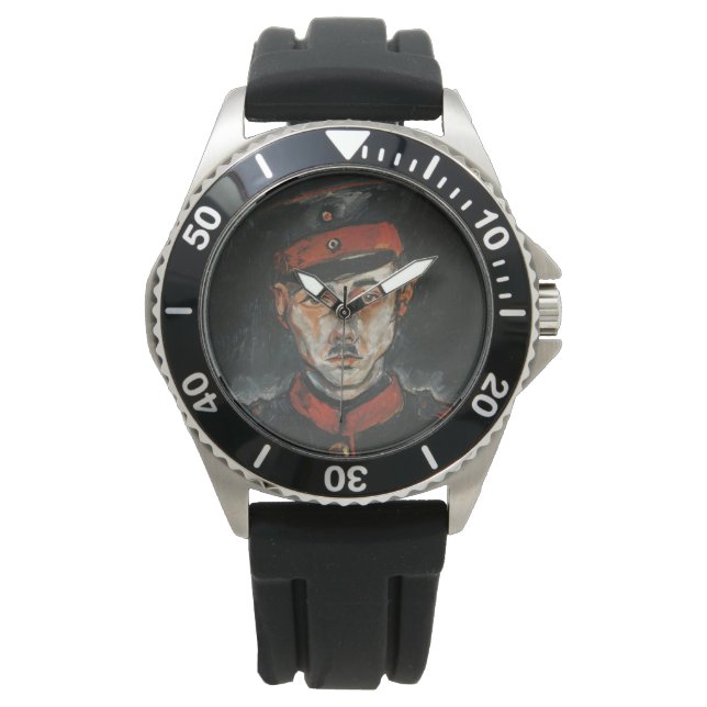 Selbstportrait (von Walter Gramatté) Armbanduhr (Vorderseite)
