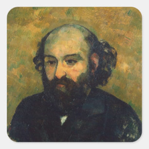 Selbstporträt, 1880-81 quadratischer aufkleber