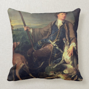 Selbstporträt als Jäger, 1699 (Öl auf Leinwand) Kissen