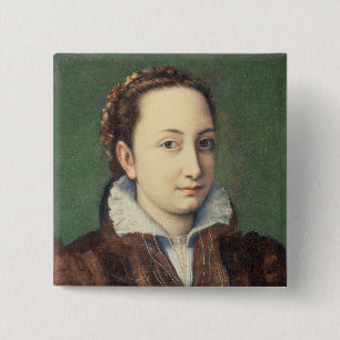 Selbstporträt, attired als Mädchen-vonehre Button