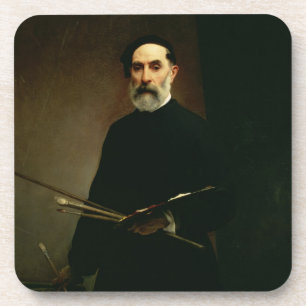 Selbstporträt, c.1860-62 (Öl auf Leinwand) Untersetzer