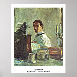 Selbstporträt durch Henri-De Toulouse-Lautrec Poster
