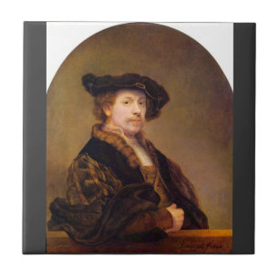 Selbstporträt durch Rembrandt Harmenszoon van Rij Fliese