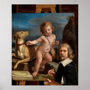 Selbstporträt - Guercino, Italienisches Kunstposte Poster