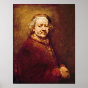 Selbstporträt herein im Alter von 63, 1669 Poster