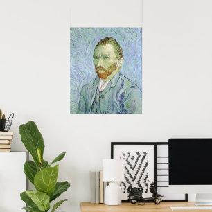 Selbstporträt in Blau von Vincent van Gogh Poster