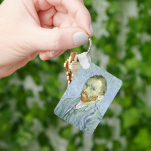 Selbstporträt in Blau von Vincent van Gogh Schlüsselanhänger