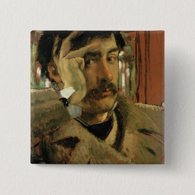 Selbstporträt James Tissots |, c.1865 Button (Vorderseite)