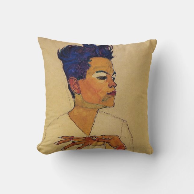 Selbstporträt-Kissen Egon Schiele Kissen (Vorderseite)