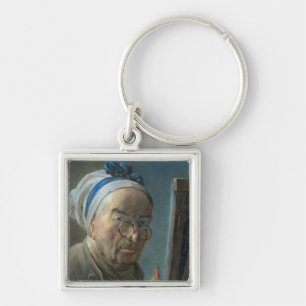 Selbstporträt mit einem Gestell, c.1775-79 Schlüsselanhänger