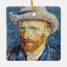 Selbstporträt mit geglaubter Hut-Vincent van Keramikornament