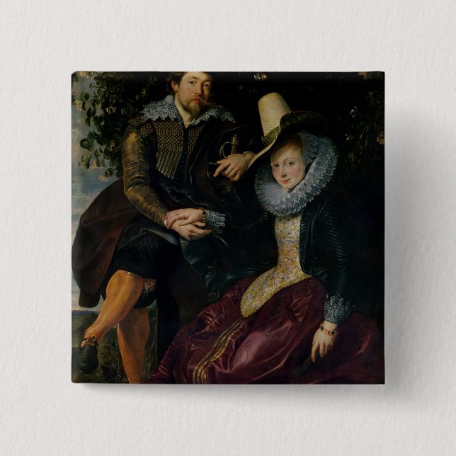 Selbstporträt mit Isabella Brandt Button (Vorderseite)