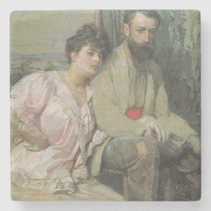 Selbstporträt mit seiner Frau (von Frantisek Kupka Steinuntersetzer