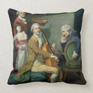 Selbstporträt mit seiner Tochter, Maria Theresa Kissen