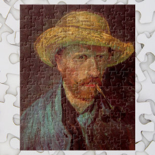 Selbstporträt mit Strohhut und Pfeife von Van Gogh