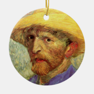Selbstporträt mit Strohhut von Vincent van Gogh Keramikornament