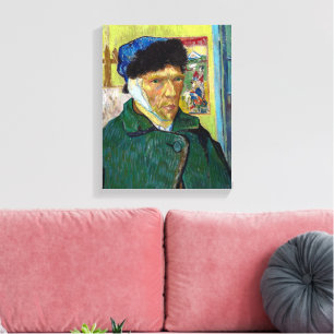 Selbstporträt mit verbundenem Ohr   Van Gogh   Leinwanddruck
