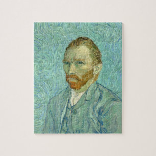 Selbstporträt Vincent Van Gogh mit blauem Hintergr