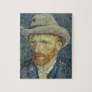 Selbstporträt Vincent Van Gogh mit grauem Filzhut