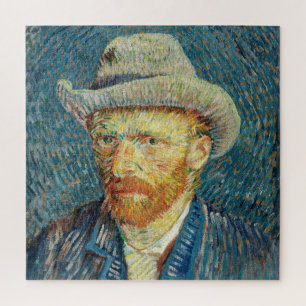 Selbstporträt Vincent Van Gogh mit grauem Filzhut