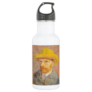 Selbstporträt Vincent Van Gogh mit Strohhut Edelstahlflasche